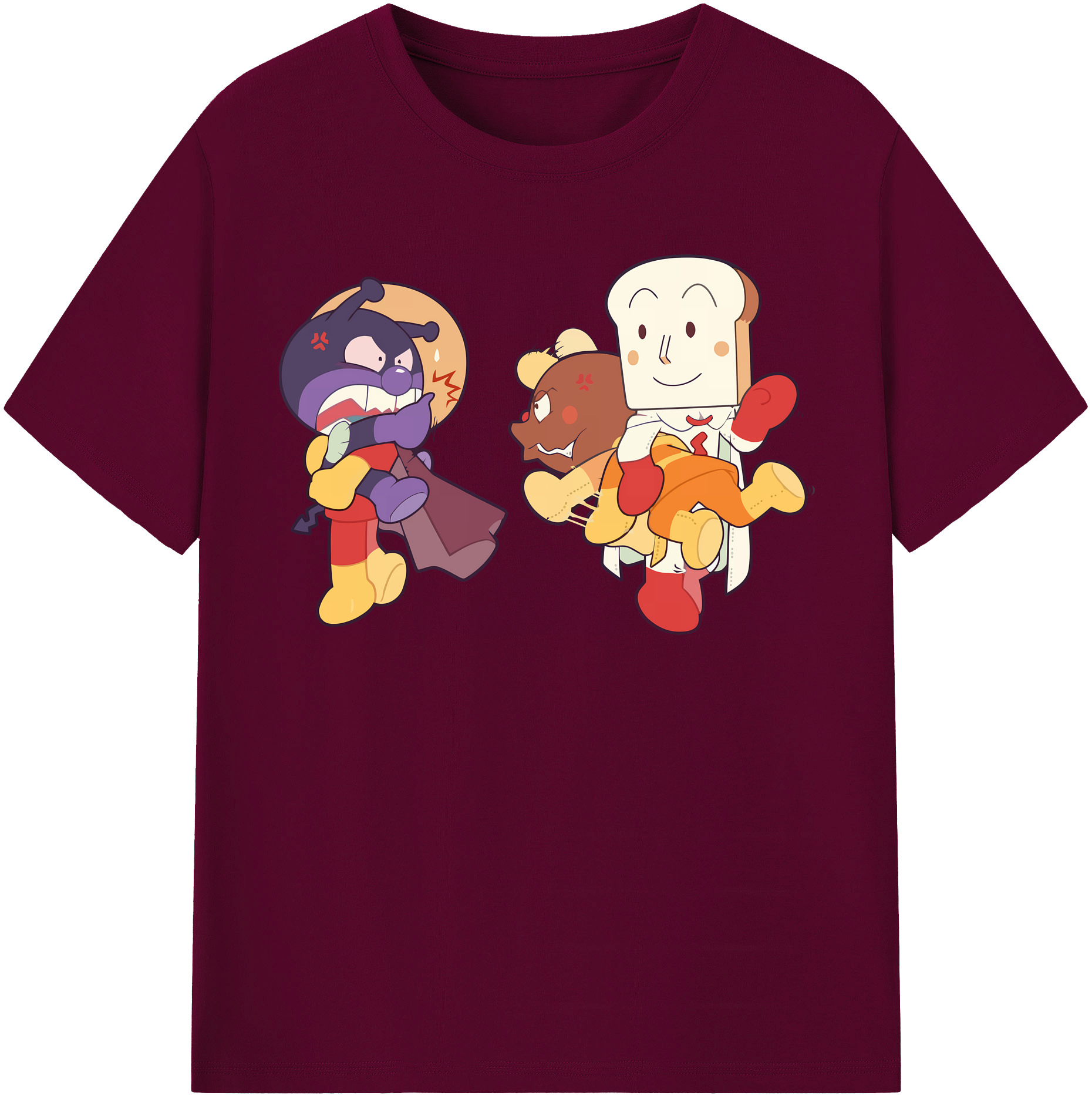 （画像用） アンパンマン Anpanman レディースカジュアルプリントTシャツ（綿100％）